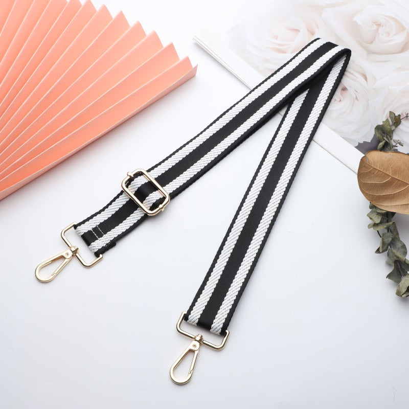Striped Jacquard Bag Shoulder Strap
