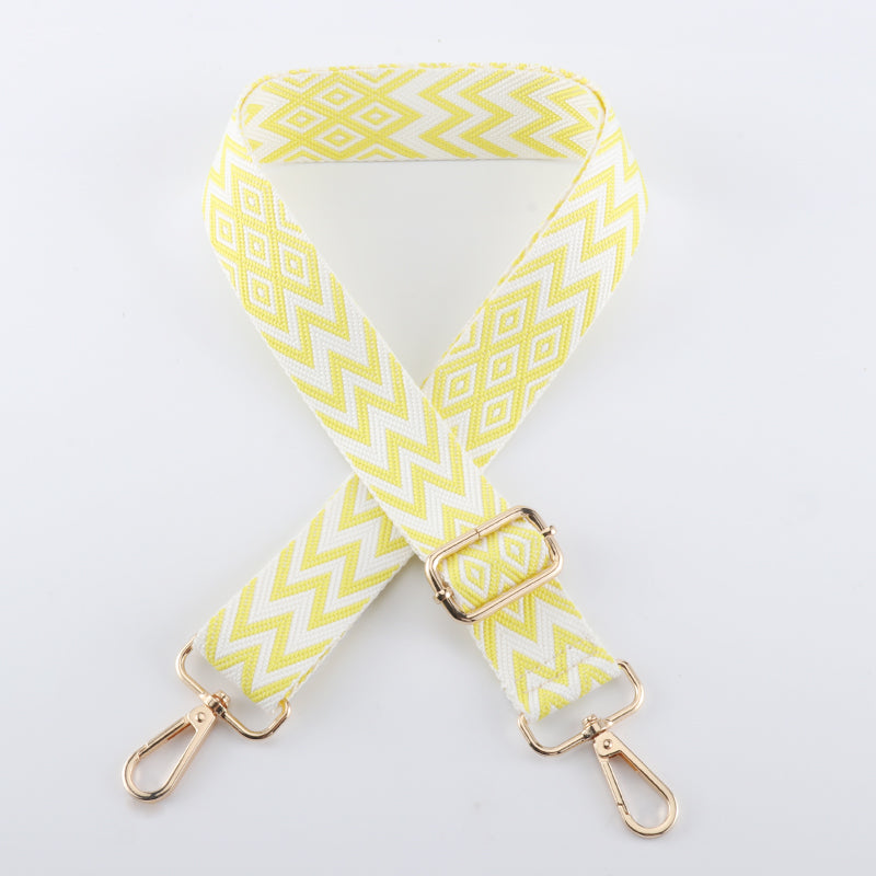 Colorful W Letter Textured Bag Strap
