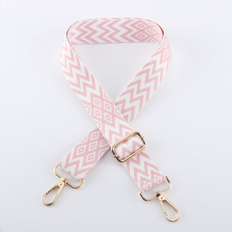 Colorful W Letter Textured Bag Strap