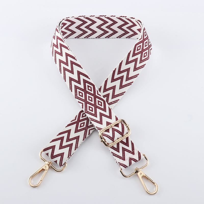 Colorful W Letter Textured Bag Strap