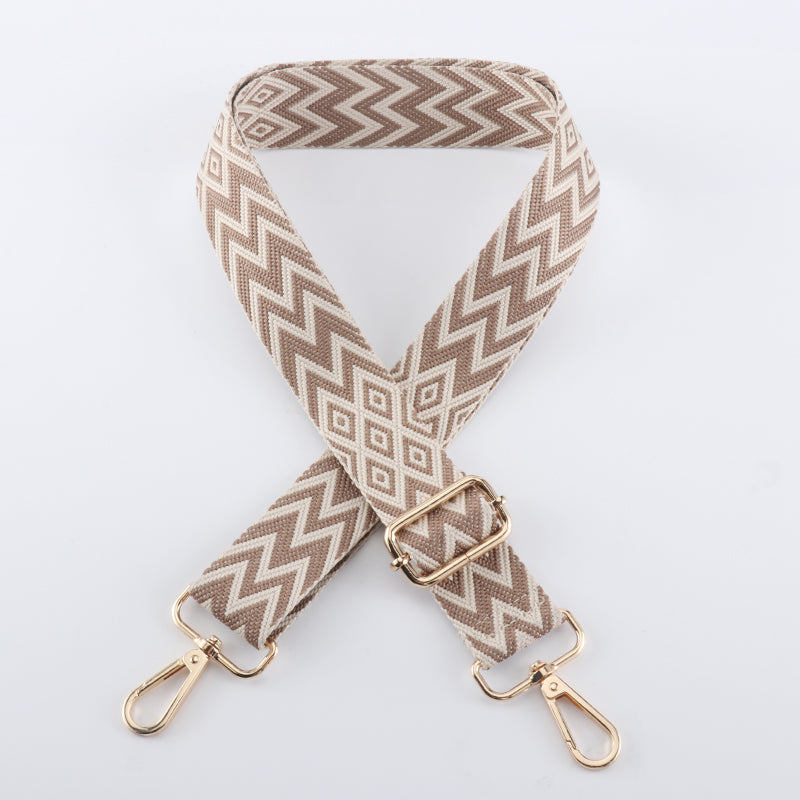 Colorful W Letter Textured Bag Strap