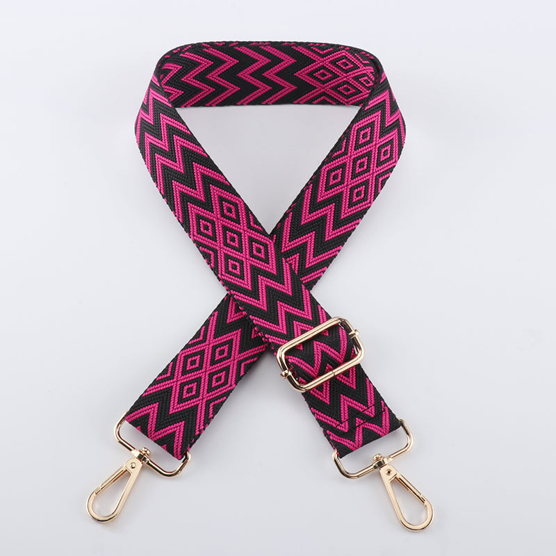 Colorful W Letter Textured Bag Strap