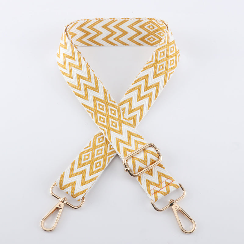 Colorful W Letter Textured Bag Strap