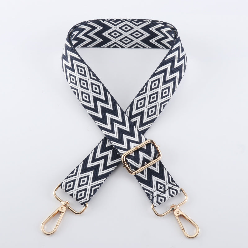 Colorful W Letter Textured Bag Strap