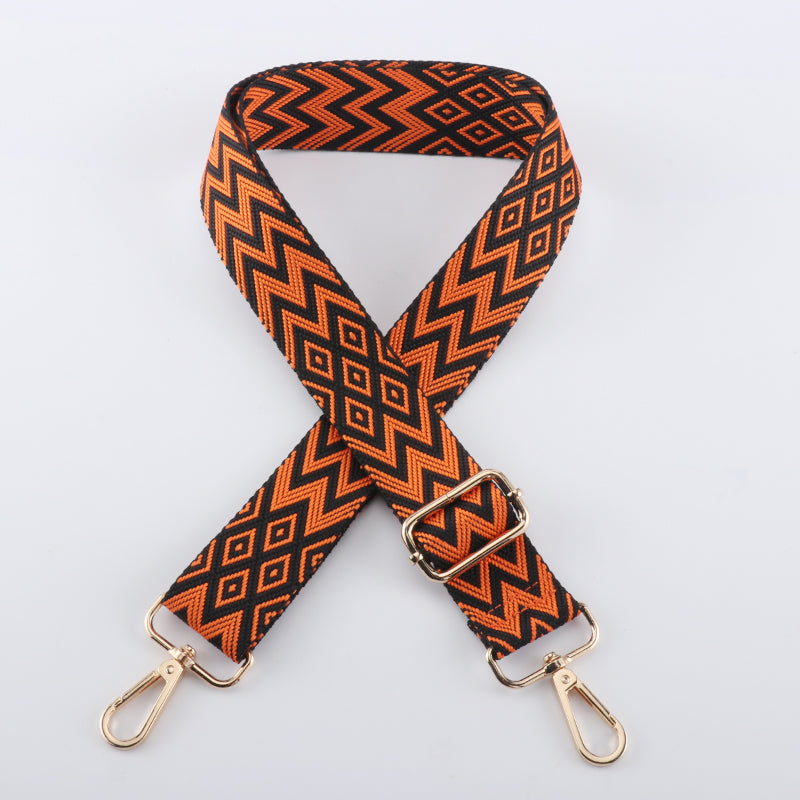 Colorful W Letter Textured Bag Strap
