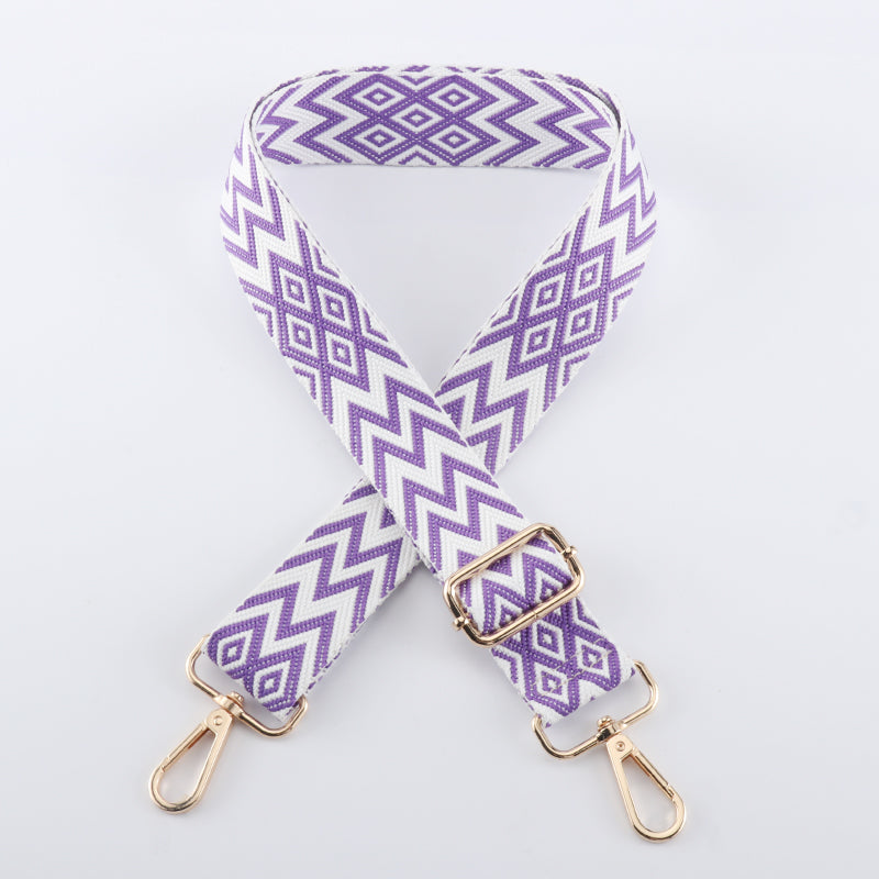 Colorful W Letter Textured Bag Strap