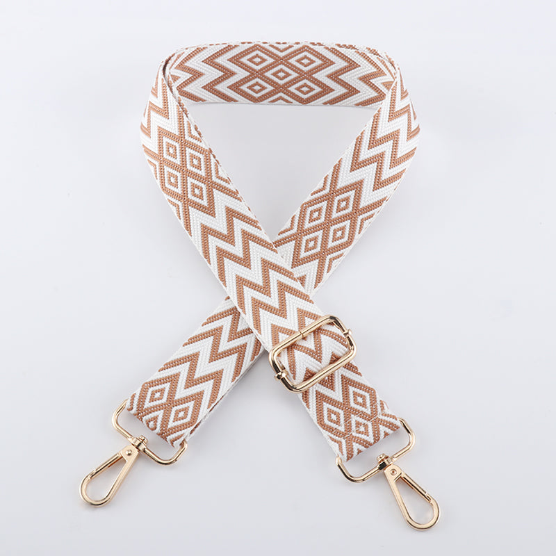 Colorful W Letter Textured Bag Strap