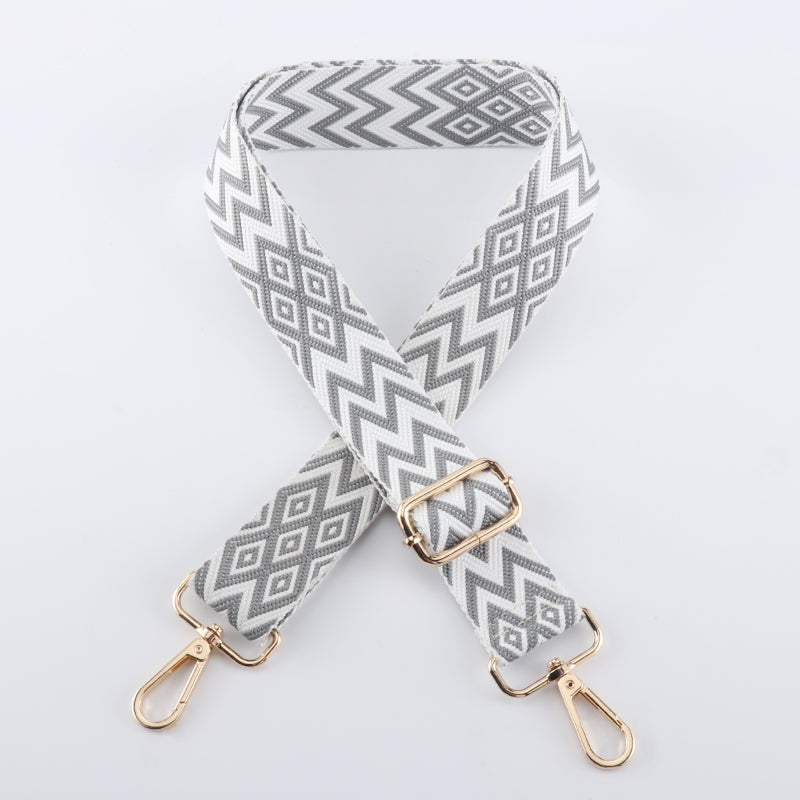 Colorful W Letter Textured Bag Strap
