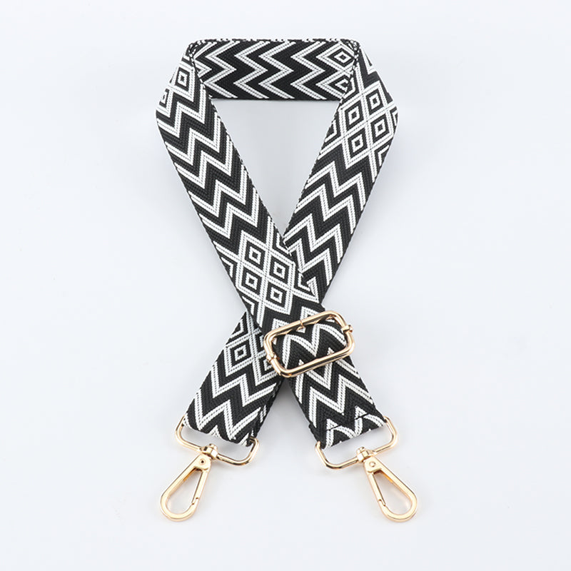 Colorful W Letter Textured Bag Strap