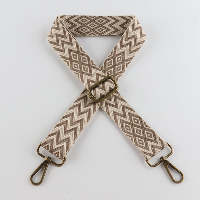 Colorful W Letter Textured Bag Strap