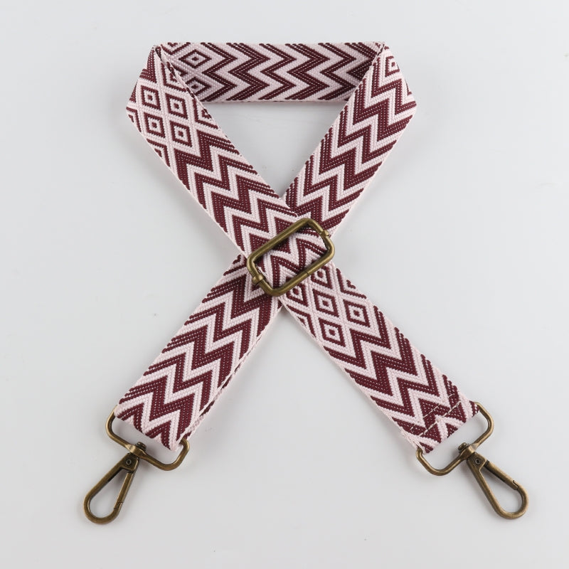 Colorful W Letter Textured Bag Strap