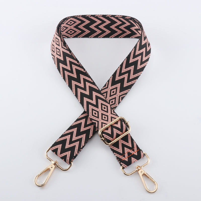 Colorful W Letter Textured Bag Strap