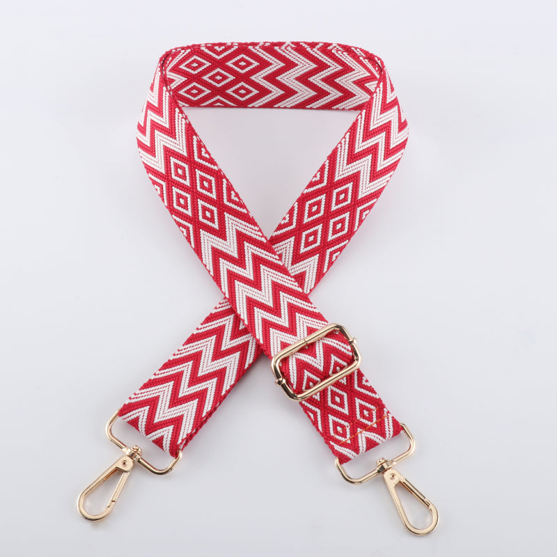 Colorful W Letter Textured Bag Strap