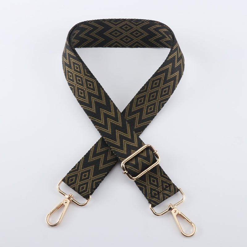 Colorful W Letter Textured Bag Strap