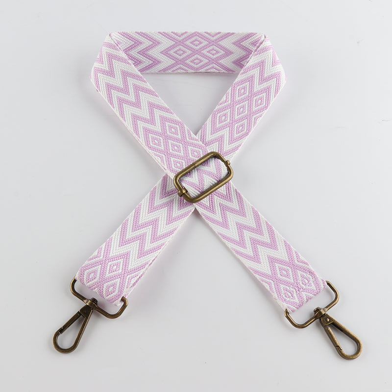 W Character Grain Bronze Buckle Shoulder Straps