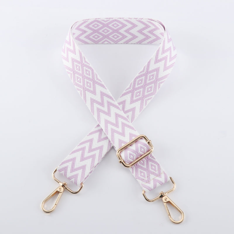 Colorful W Letter Textured Bag Strap