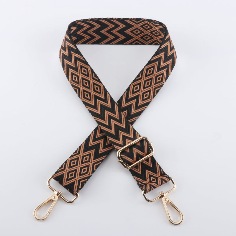 Colorful W Letter Textured Bag Strap