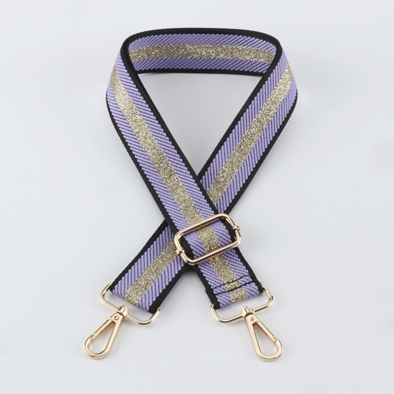 Gold Silk Sandwich Solid Color Bag Strap