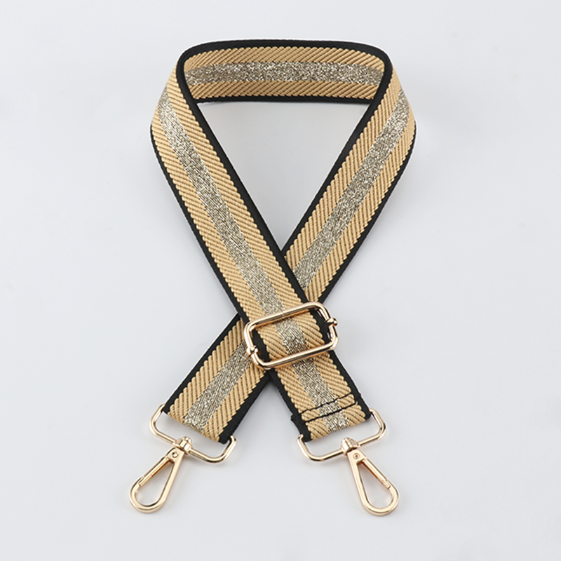 Gold Silk Sandwich Solid Color Bag Strap