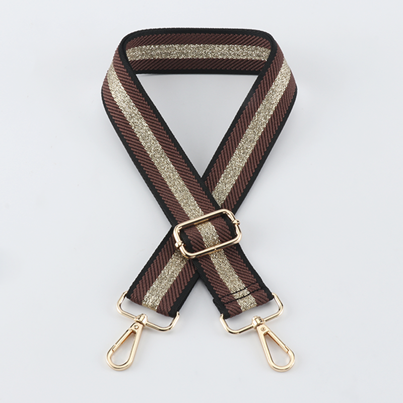 Gold Silk Sandwich Solid Color Bag Strap