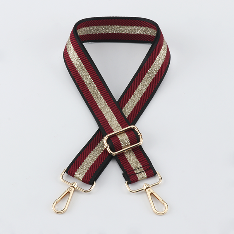Gold Silk Sandwich Solid Color Bag Strap