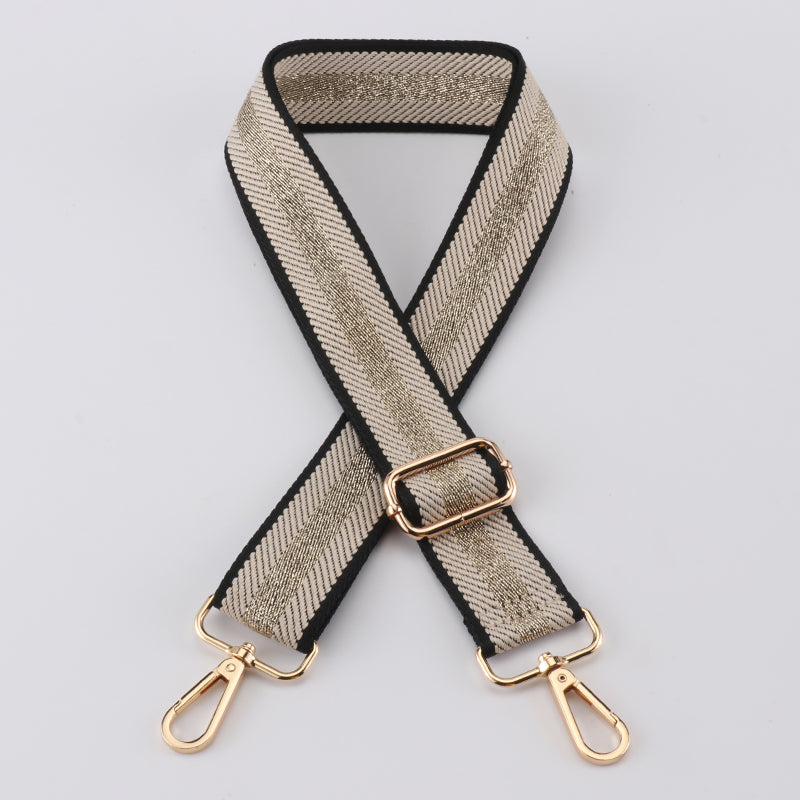 Gold Silk Sandwich Solid Color Bag Strap