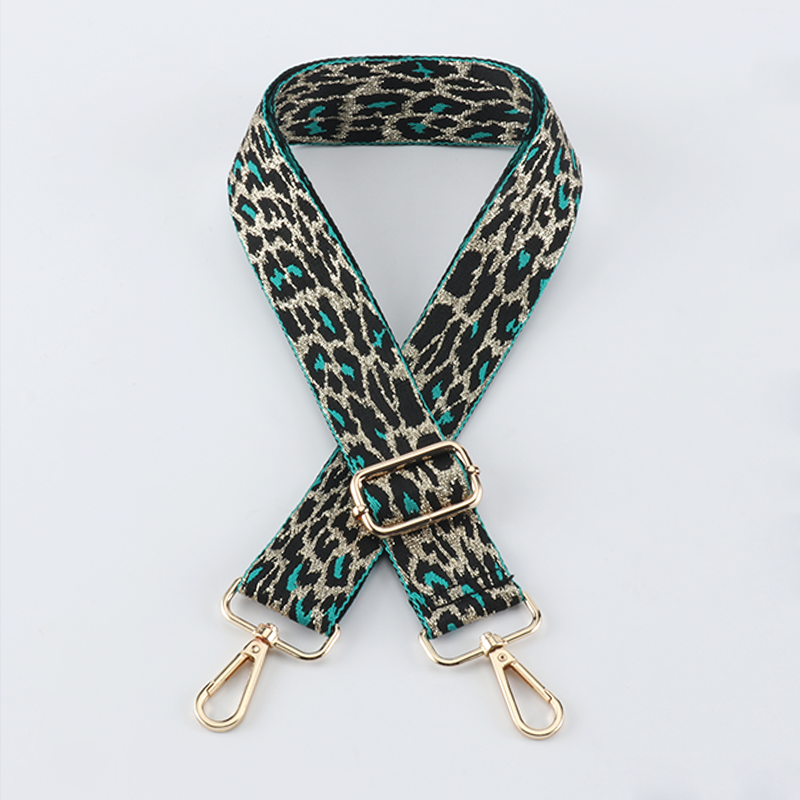 Gold Silk Leopard Bag Strap