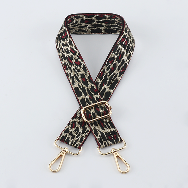Gold Silk Leopard Bag Strap