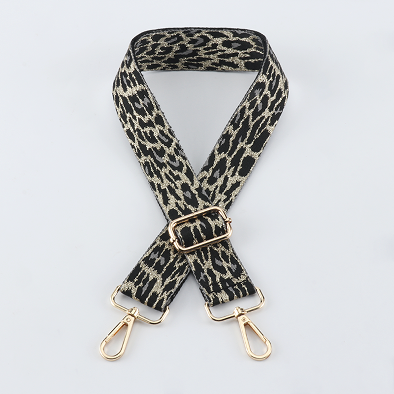 Gold Silk Leopard Bag Strap