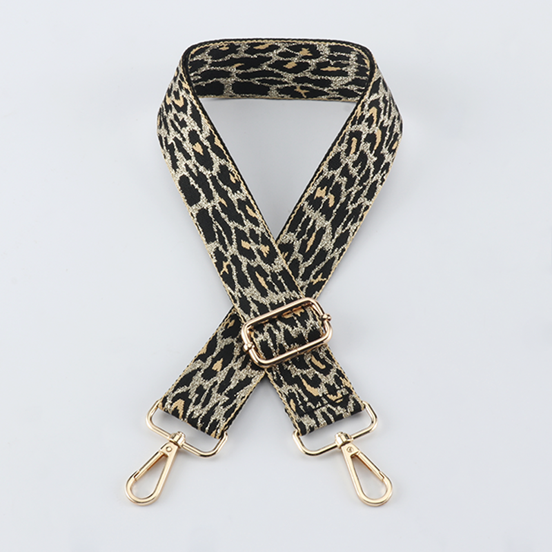 Gold Silk Leopard Bag Strap