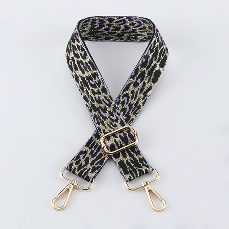 Gold Silk Leopard Bag Strap