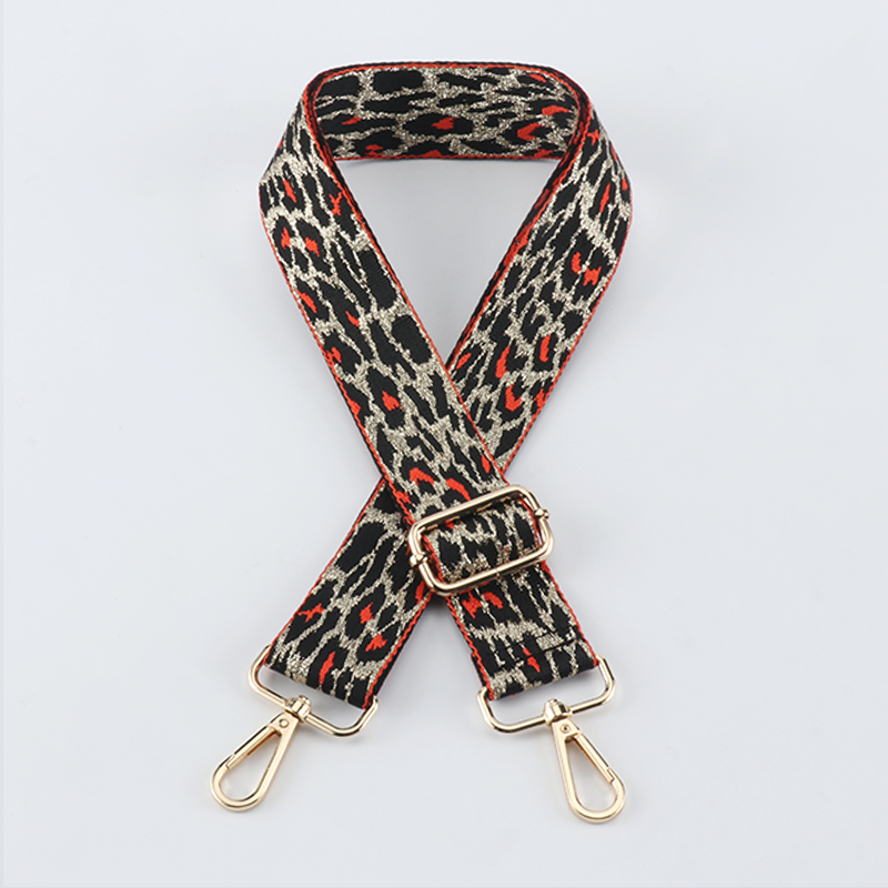 Gold Silk Leopard Bag Strap