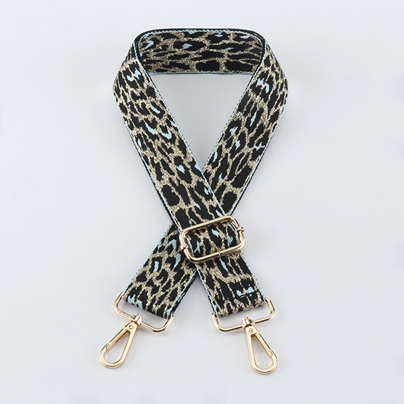 Gold Silk Leopard Bag Strap