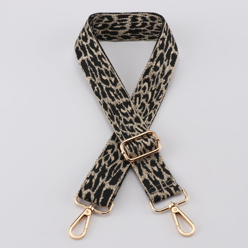 Gold Silk Leopard Bag Strap