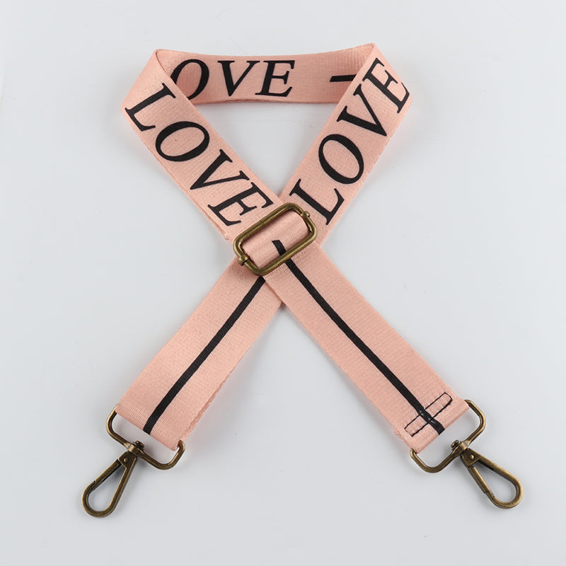 Custom LOVE Character Bronze Buckle Shoulder Straps