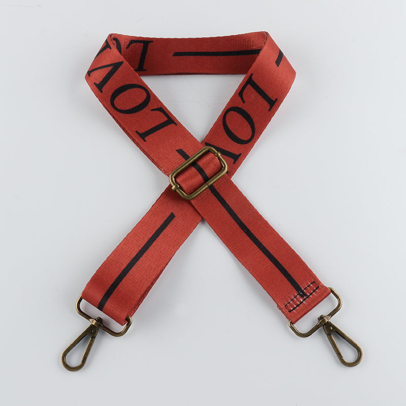Custom LOVE Character Bronze Buckle Shoulder Straps