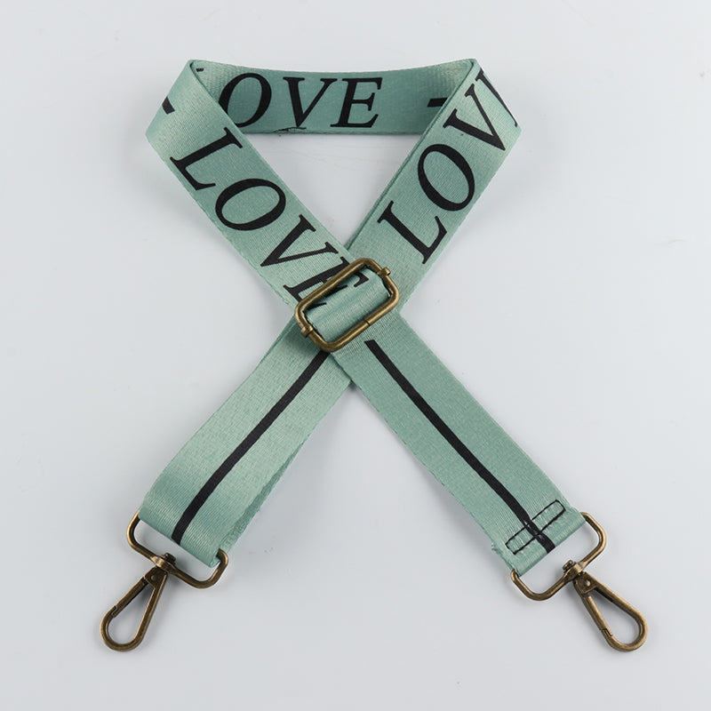 Custom LOVE Character Bronze Buckle Shoulder Straps