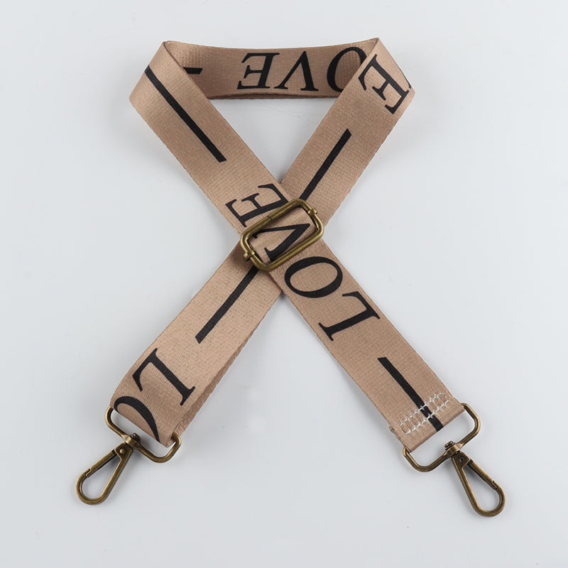Custom LOVE Character Bronze Buckle Shoulder Straps