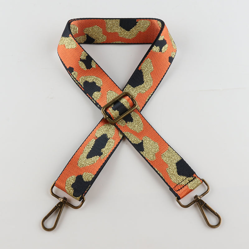 Fixed Collision Color Spot Bronze Buckle Shoulder Straps