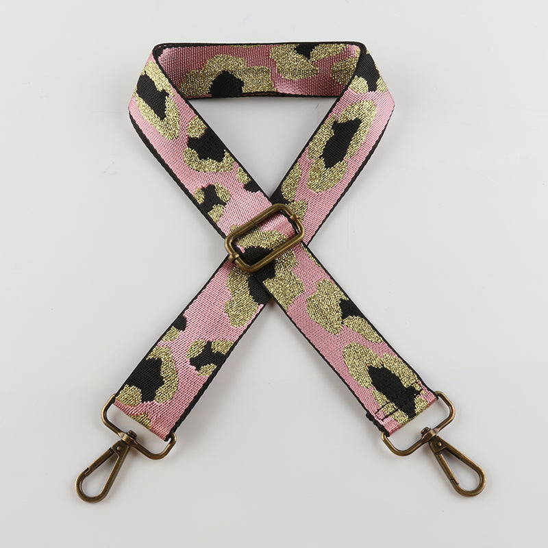 Fixed Collision Color Spot Bronze Buckle Shoulder Straps