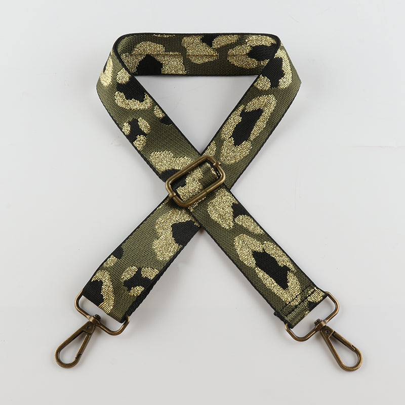 Fixed Collision Color Spot Bronze Buckle Shoulder Straps