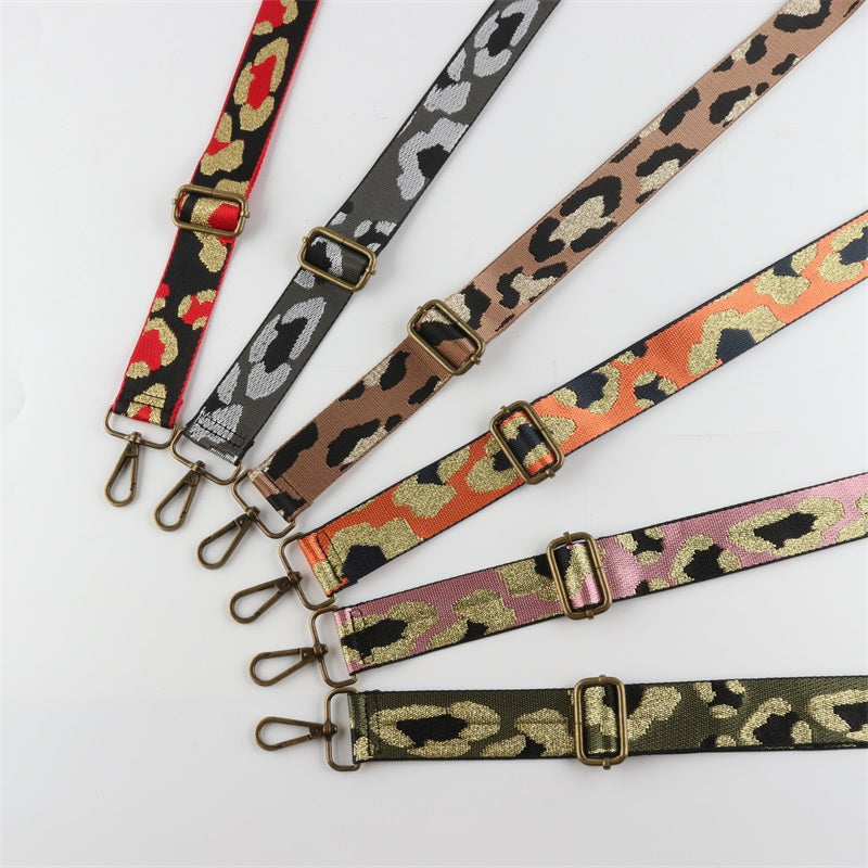 Fixed Collision Color Spot Bronze Buckle Shoulder Straps