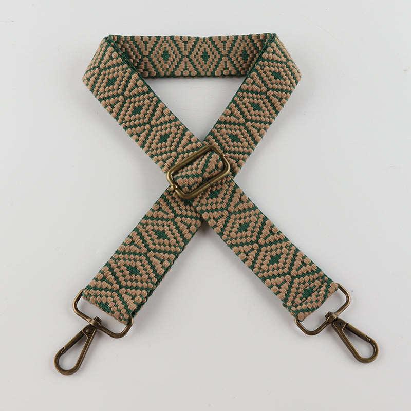 Colorful Graphics Bronze Buckle Shoulder Straps