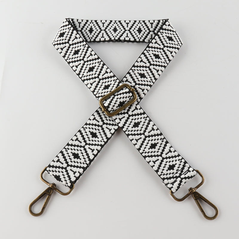 Colorful Graphics Bronze Buckle Shoulder Straps