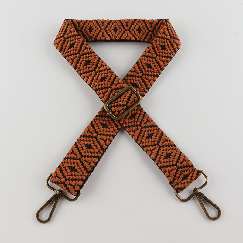 Colorful Graphics Bronze Buckle Shoulder Straps