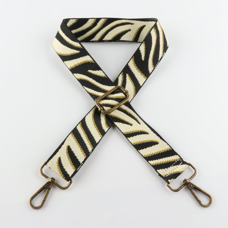 Multicolor Different Styles Stripes Bronze Buckle Shoulder Straps
