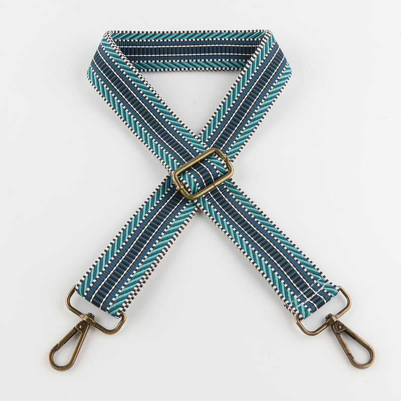 V-cut Stripes Bronze Buckle Shoulder Straps