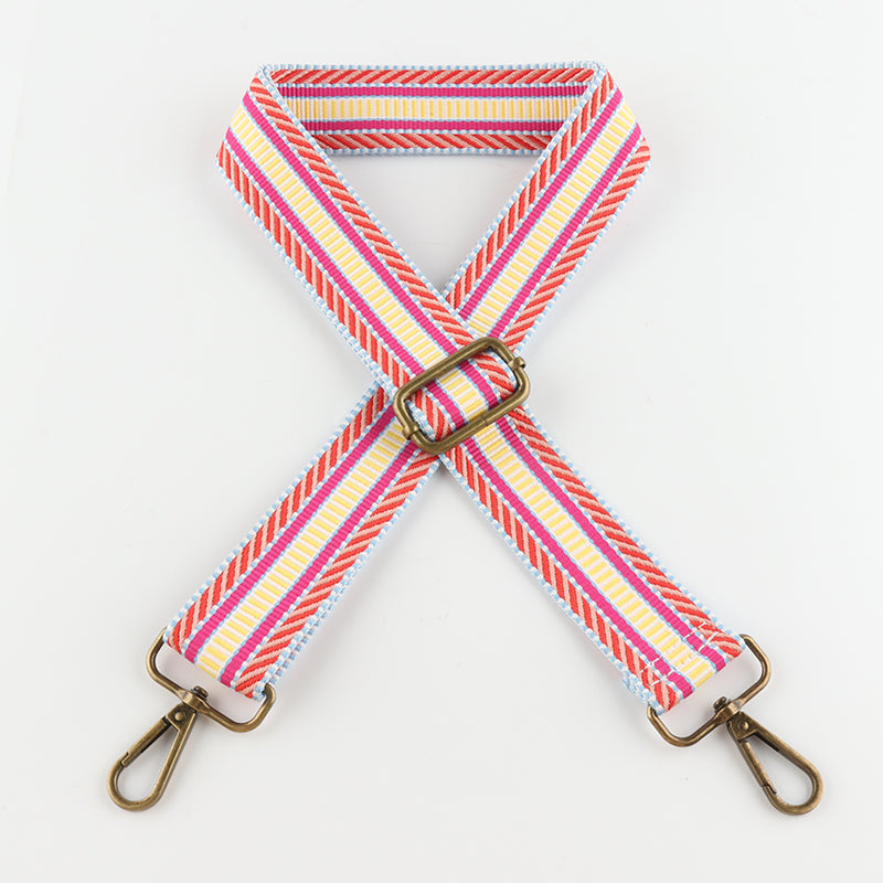 V-cut Stripes Bronze Buckle Shoulder Straps