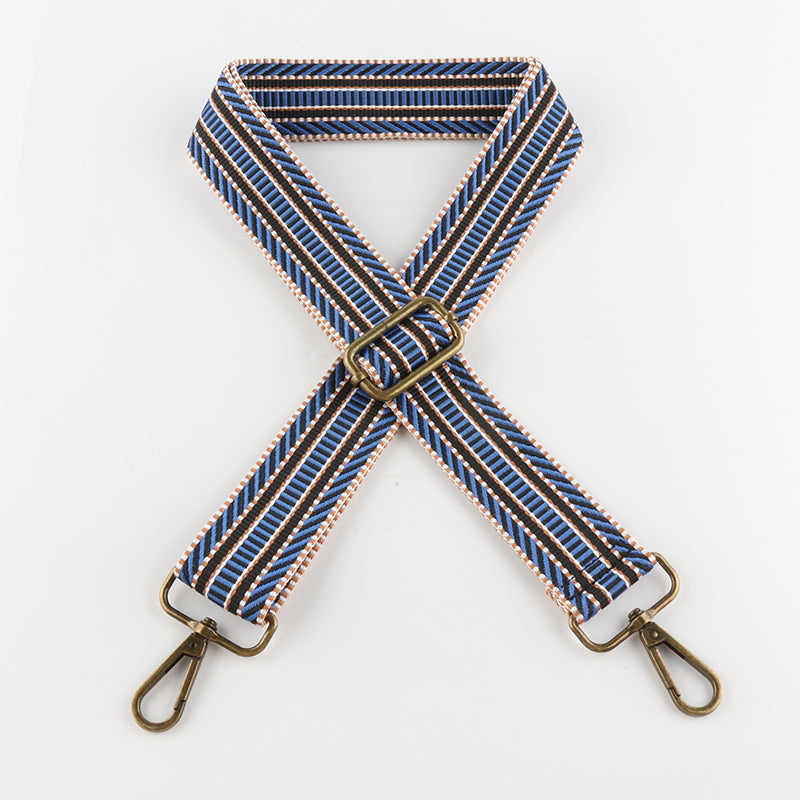 V-cut Stripes Bronze Buckle Shoulder Straps