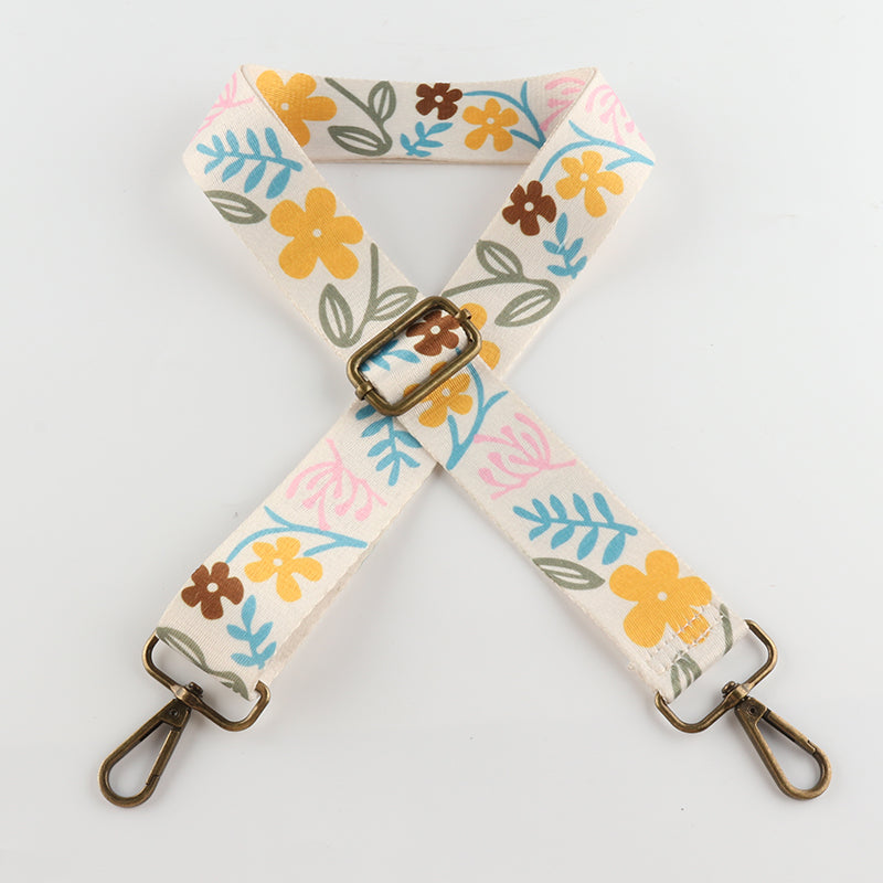 Premium Stripe Geometric Style Bronze Buckle Shoulder Straps